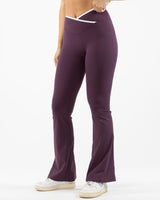 The Crossover Flare Legging - Purple