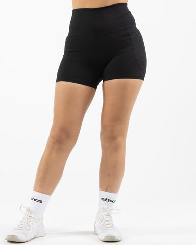 The Womens Sporty Pocket Short - Black