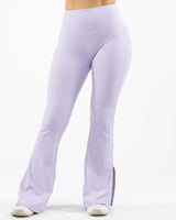 The Flared Side Split Legging - Purple