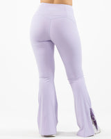 The Flared Side Split Legging - Purple