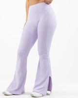 The Flared Side Split Legging - Purple