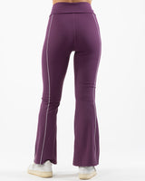 The Piped Flared Legging - Purple