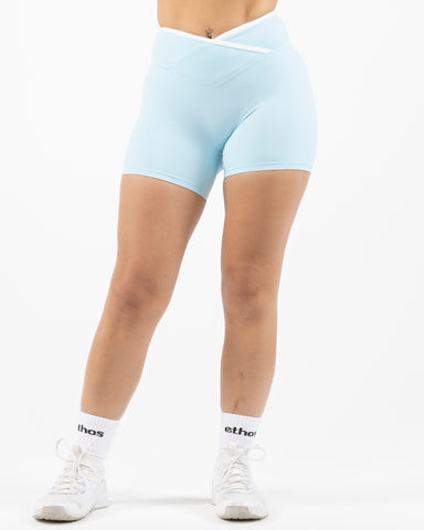 The Piped Crossover Short - Light Blue