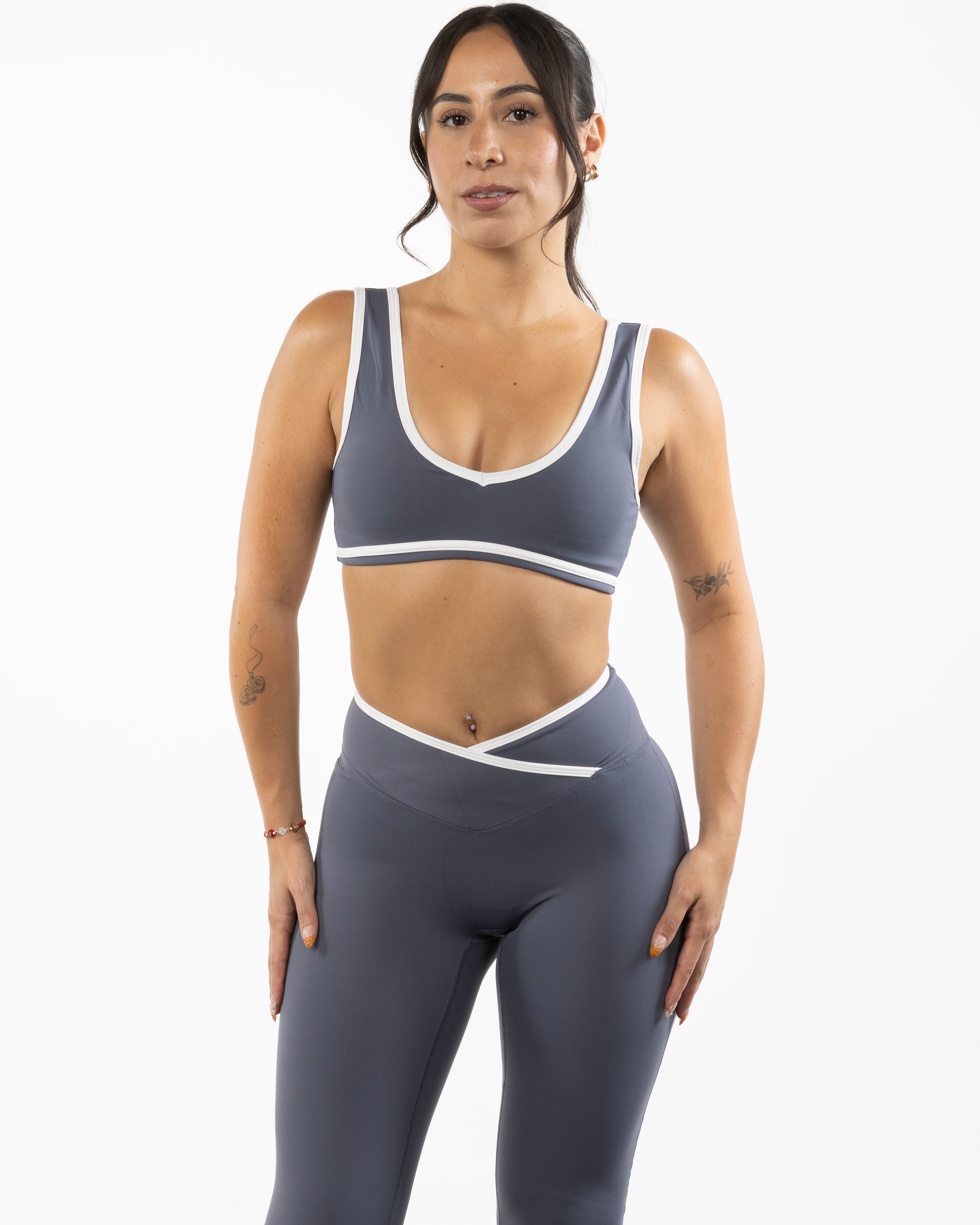 The Piped Bra - Blue