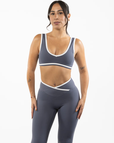 The Piped Bra - Blue