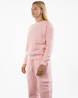 The Side Zip Crewneck - Light Pink