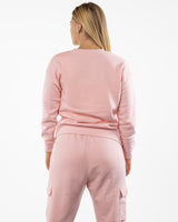 The Side Zip Crewneck - Light Pink