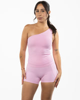 The One Shoulder Tank - Pink