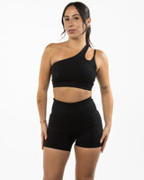 The One Shoulder Bra - Black
