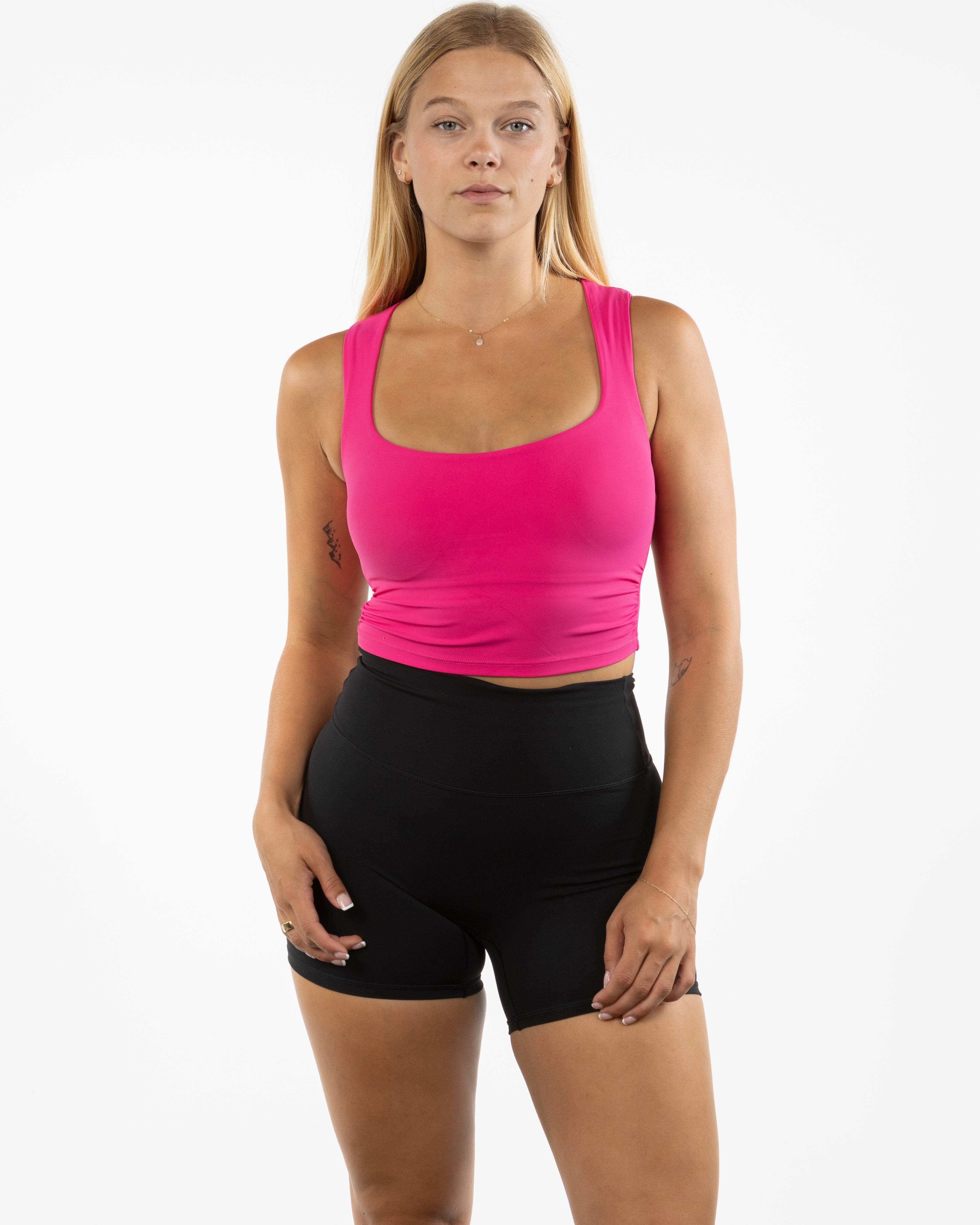 The Square Neck Tank - Pink