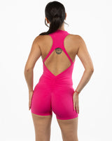 The High Neck Zip Jumpsuit - Pink