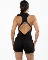 The High Neck Zip Jumpsuit - Black