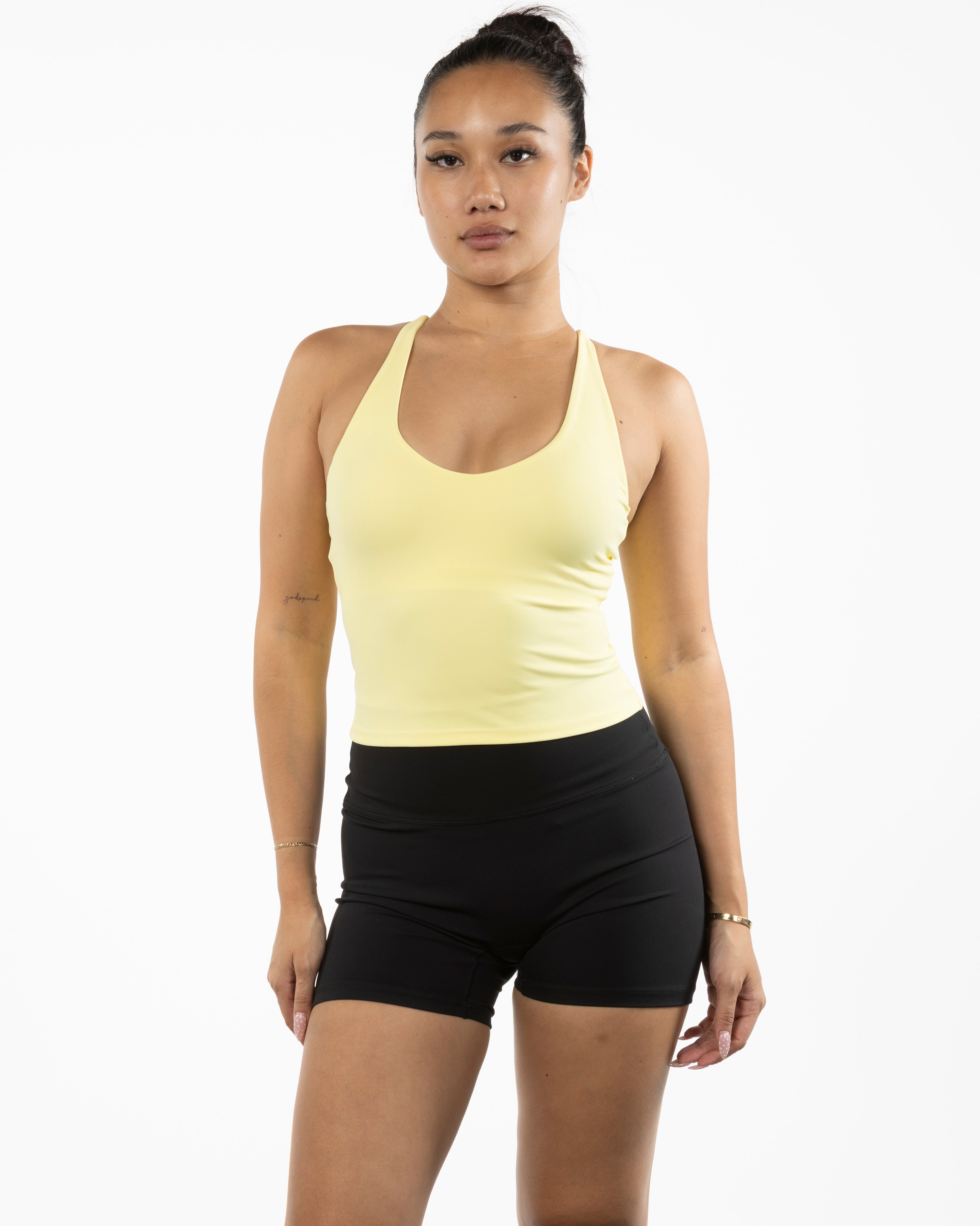The Sporty Strappy Tank - Yellow
