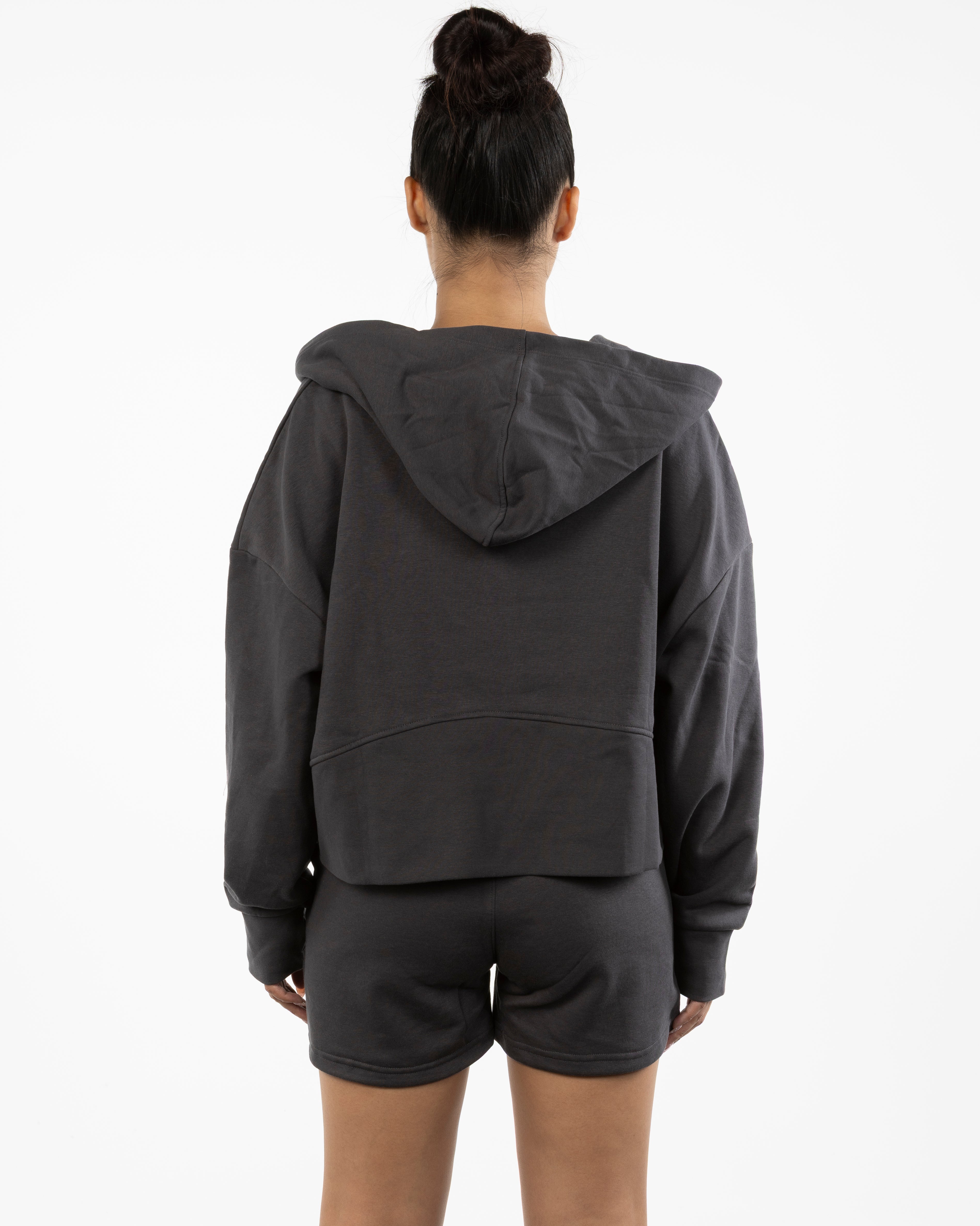 The Half Zip Hoodie - Charcoal