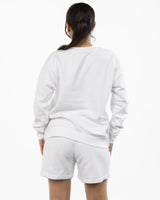 The Side Zip Crewneck - White