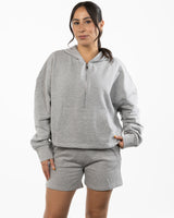The Half Zip Hoodie - Heather