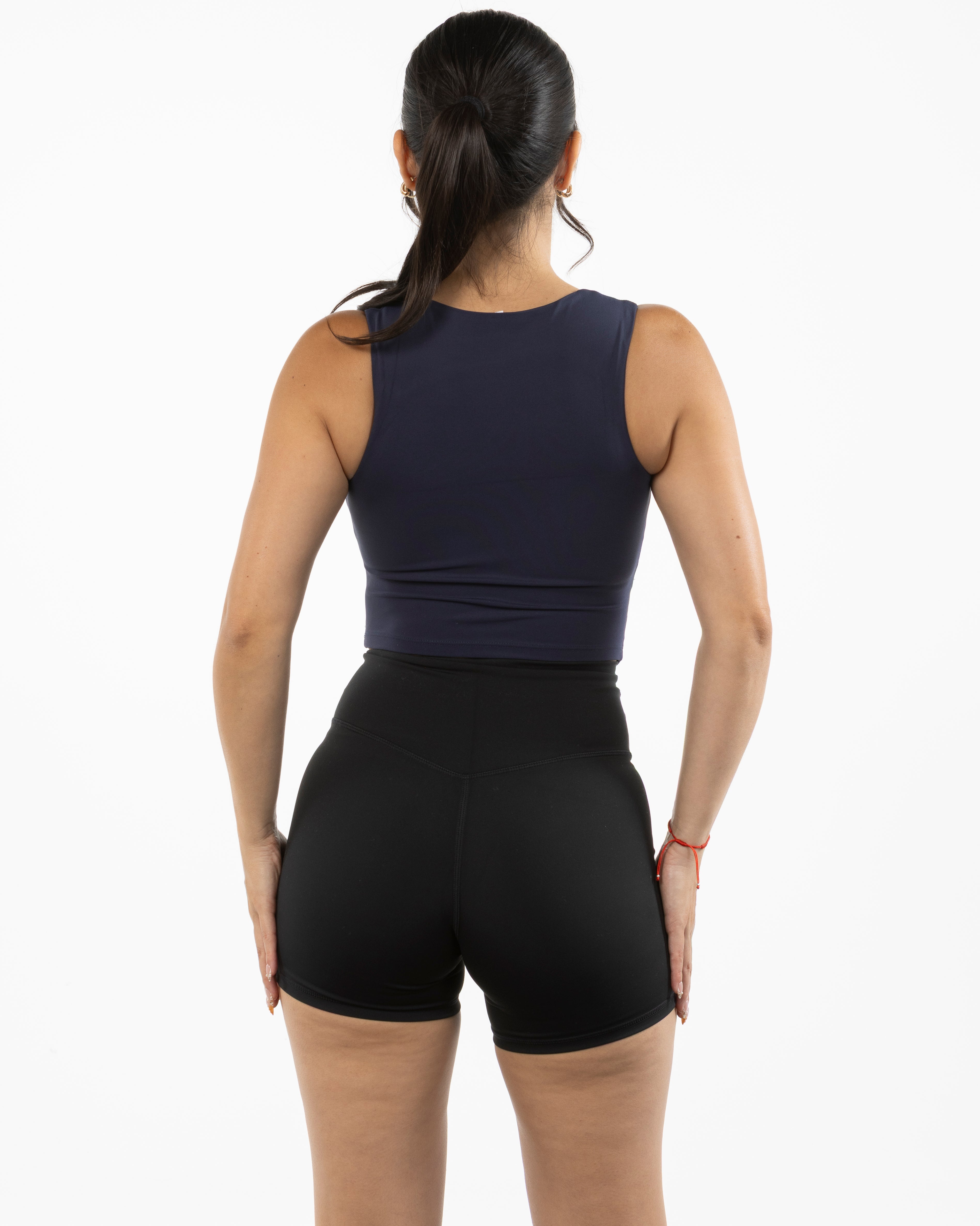 The Square Neck Tank - Navy