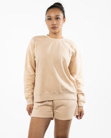 The Side Zip Crewneck - Nude