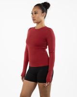 The Womens Sporty Long Sleeve - Red