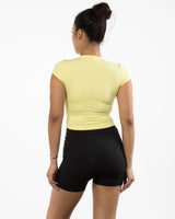 The Sporty Crop Short Sleeve - Yellow