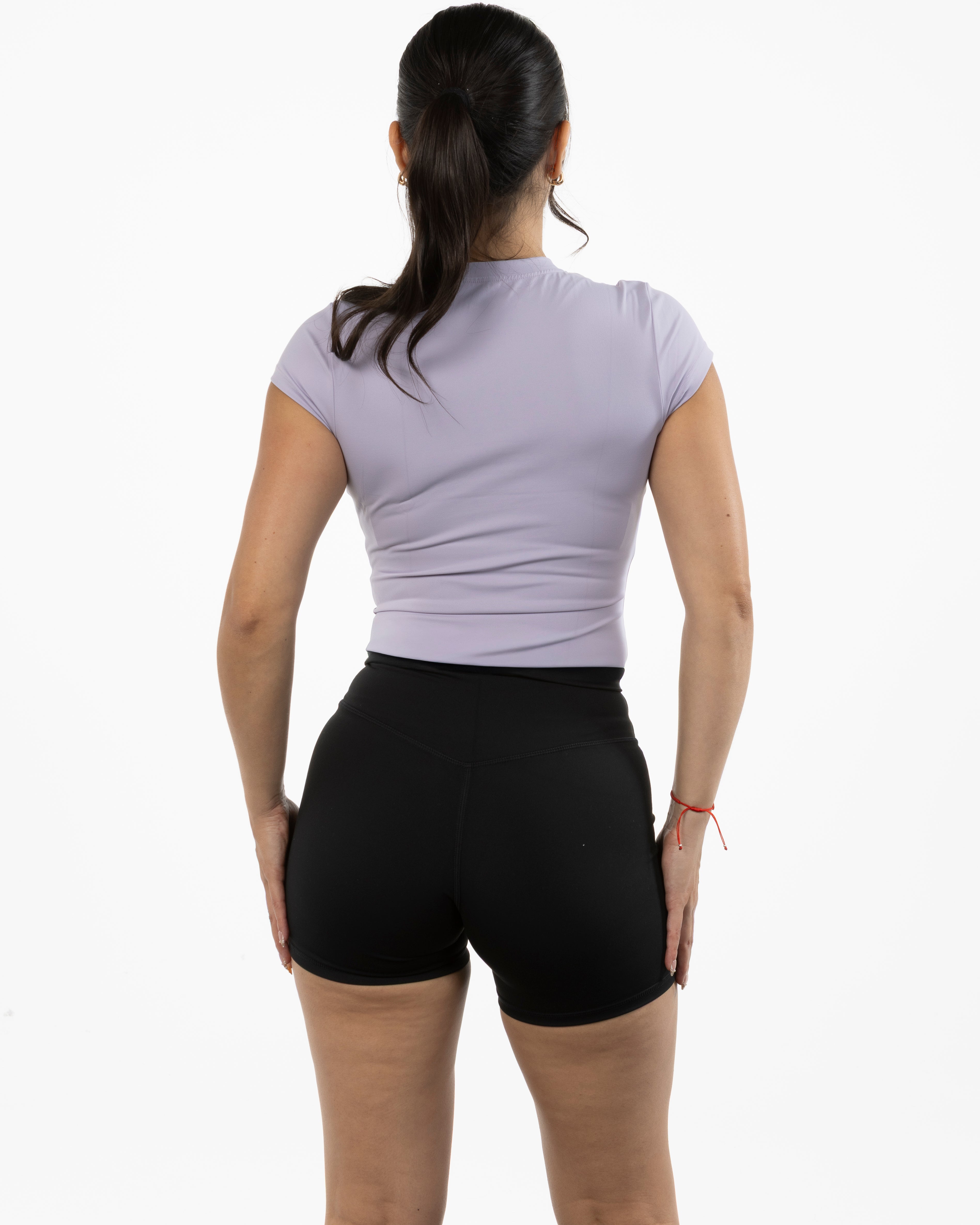 The Sporty Crop Short Sleeve - Light Purple