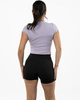 The Sporty Crop Short Sleeve - Light Purple