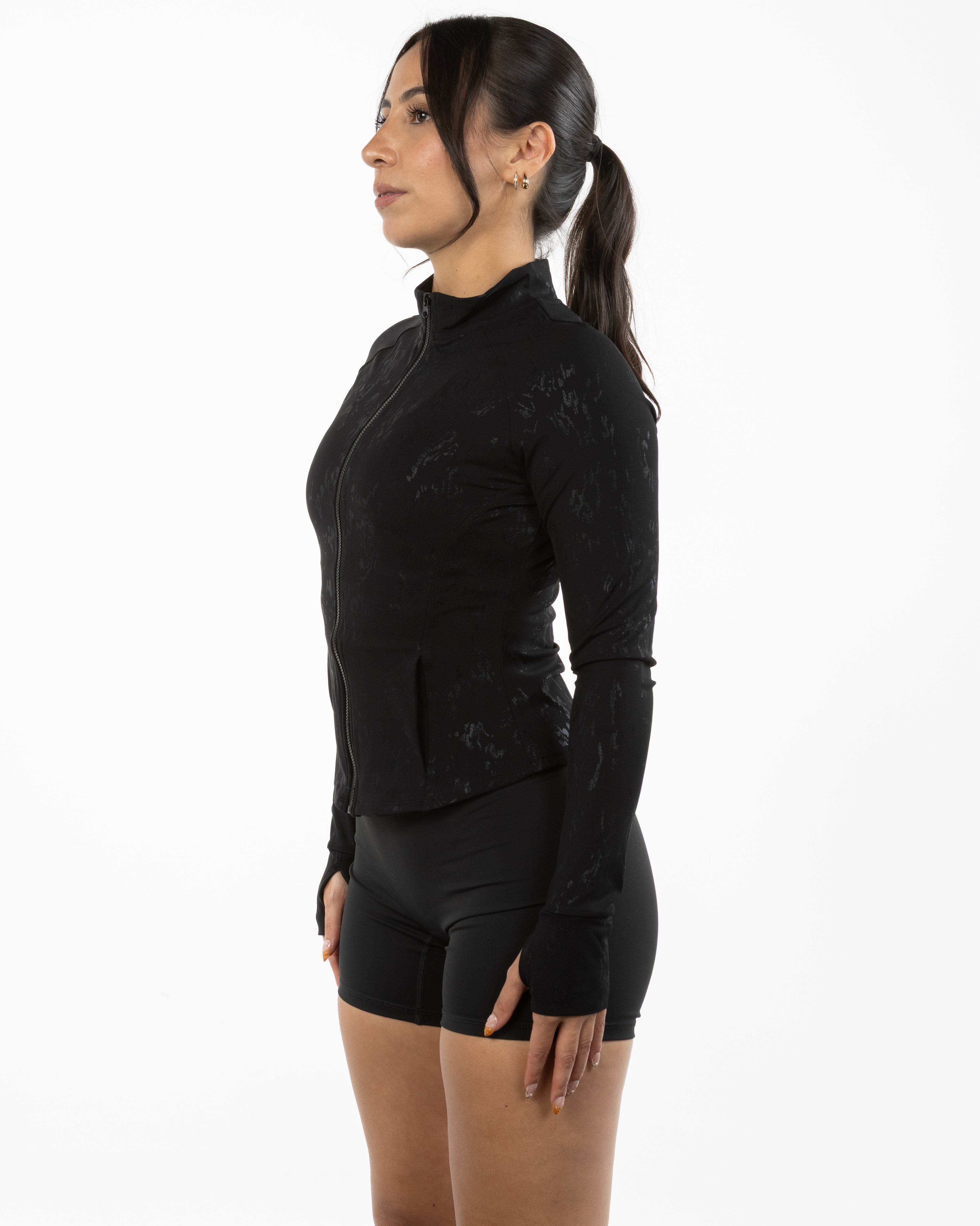 The Womens Foil Jacket - Black