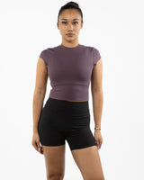 The Sporty Crop Short Sleeve - Purple