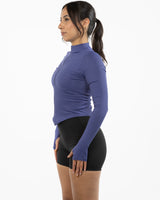 The 3/4 Crop Zip Jacket - Purple