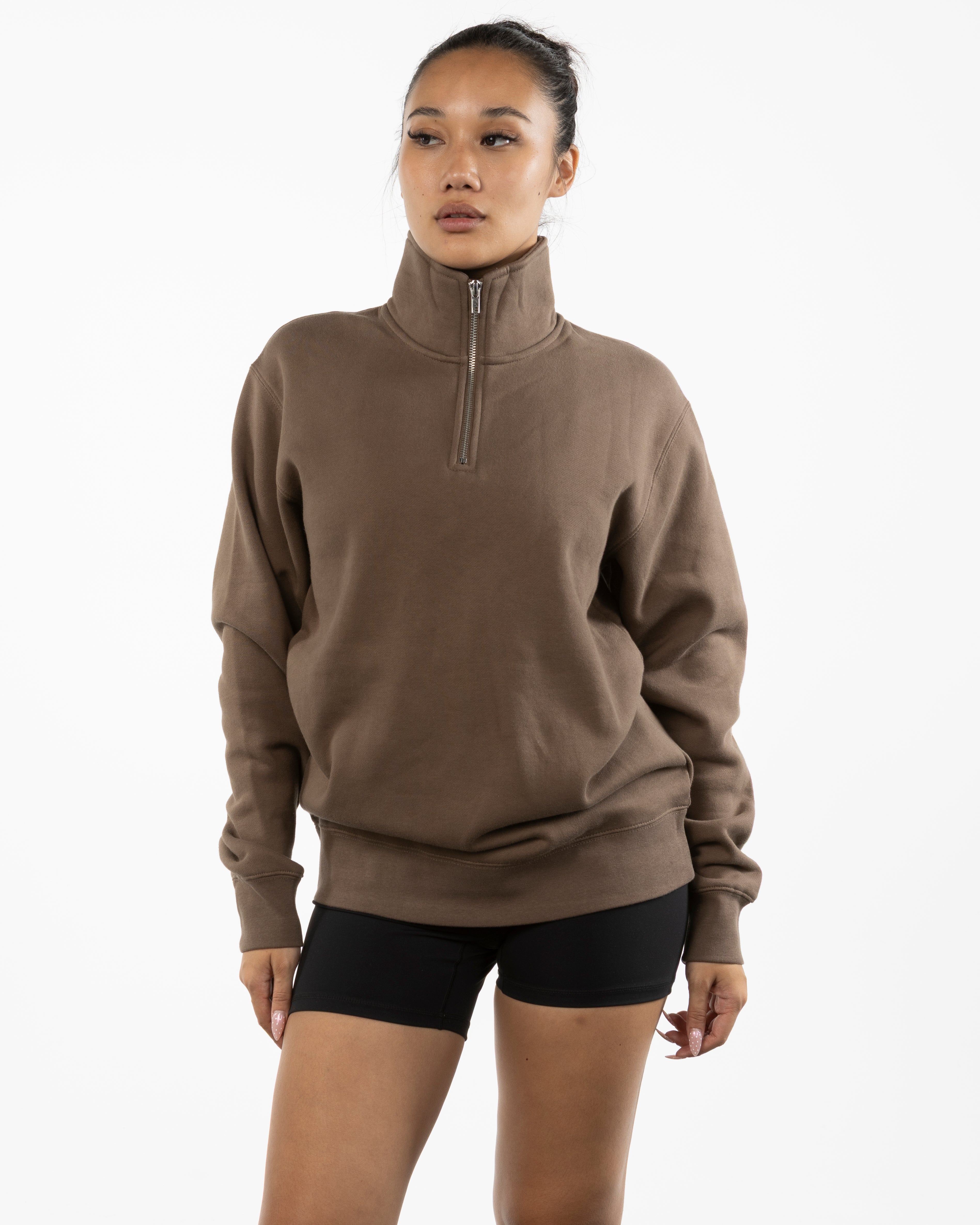 The Mens 1/4 Zip - Walnut