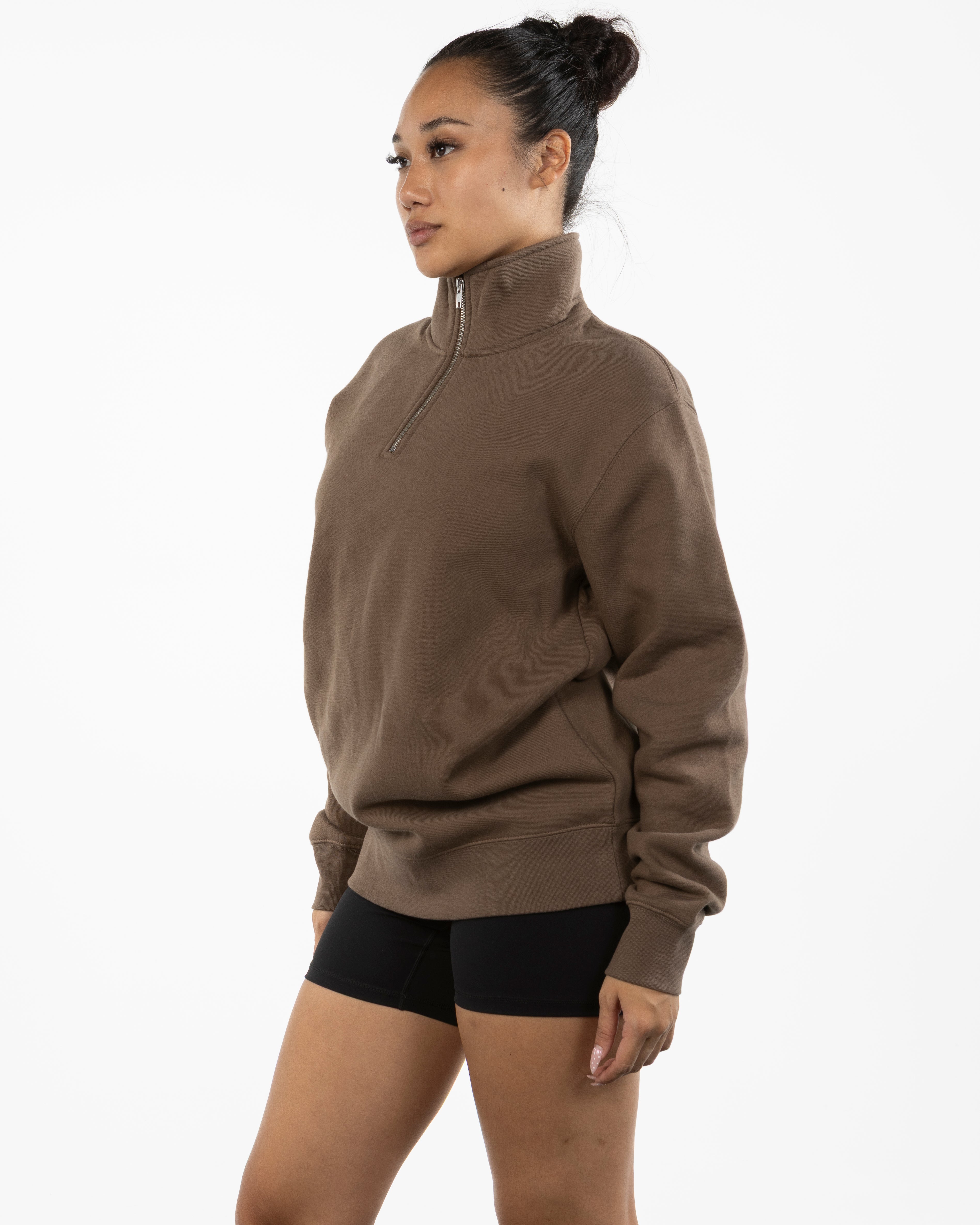 The Mens 1/4 Zip - Walnut