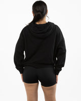 The Womens Lightweight Cropped Hoodie - Black