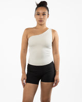 The One Shoulder Tank - Beige