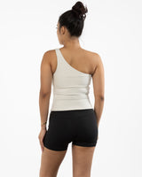 The One Shoulder Tank - Beige