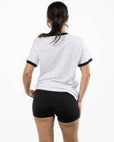The Womens Ringer Tee - White / Black