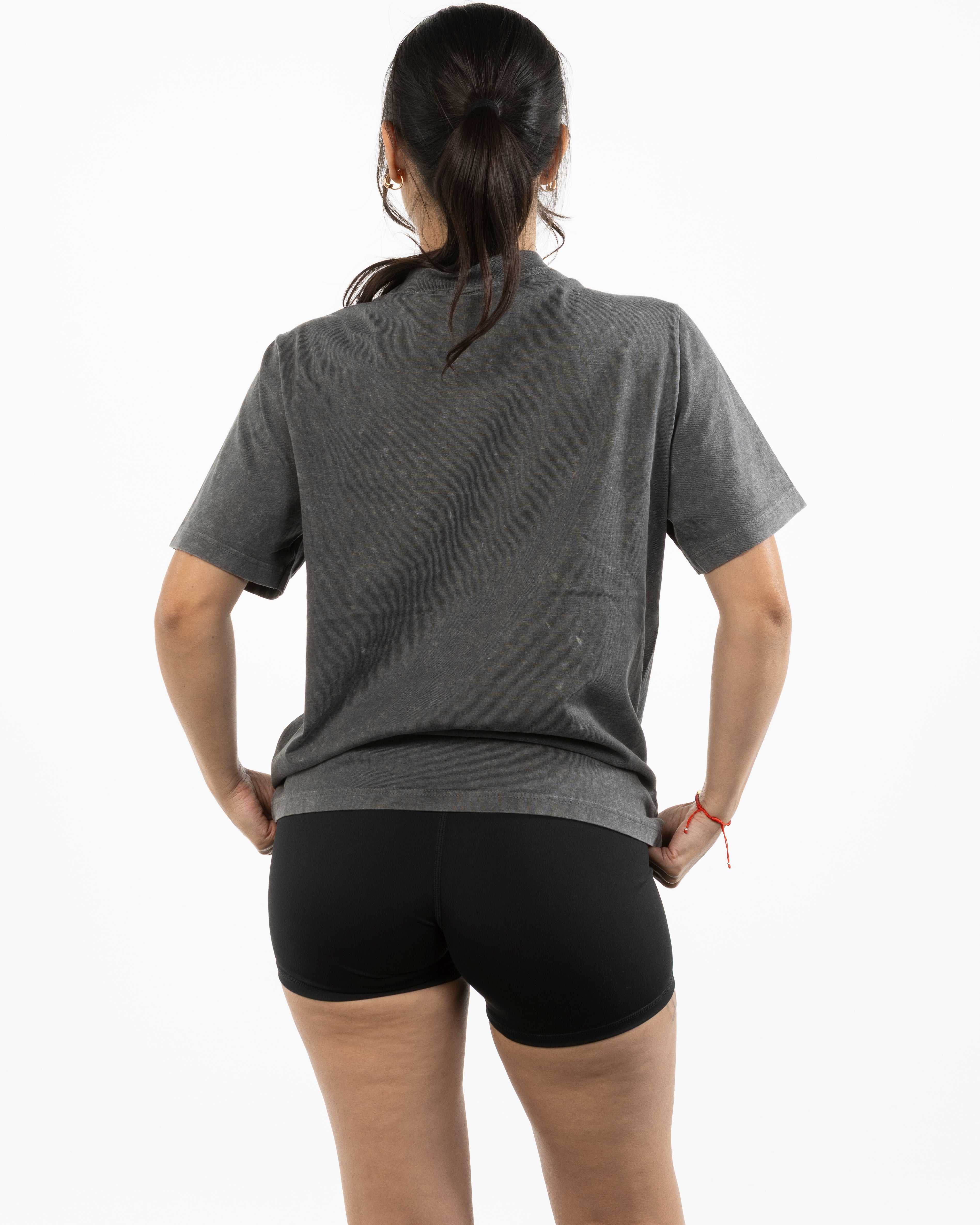 The Womens Heavyweight Tee - Coal Stone