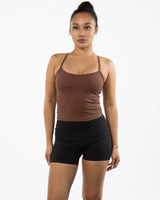 The Womens Sporty Tank - Brown