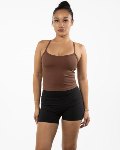 The Womens Sporty Tank - Brown