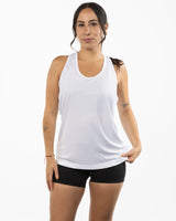 The Knot Back Tank - White