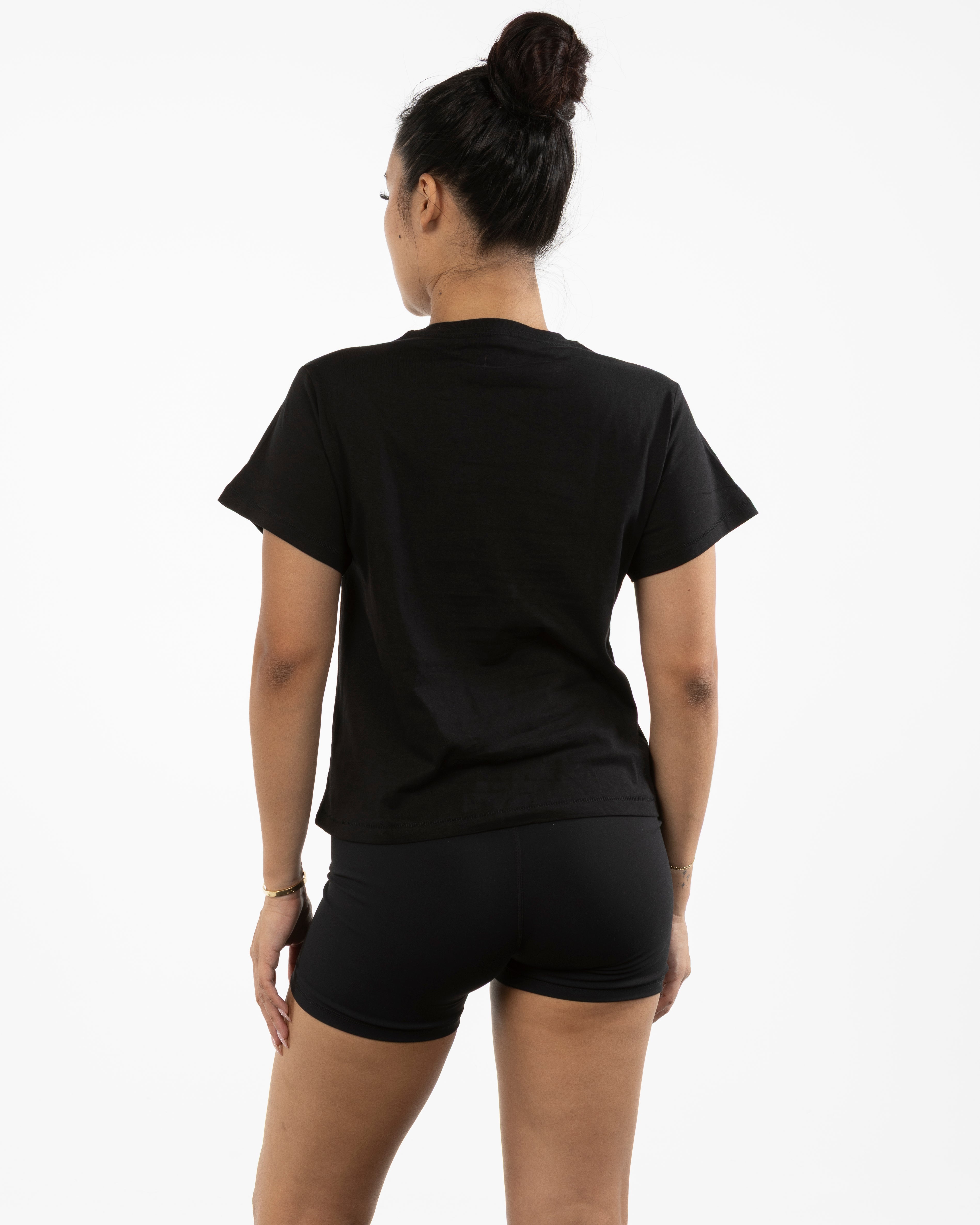 The Womens 7/8th Tee - Black