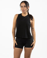 The Crop Muscle Racerback - Black