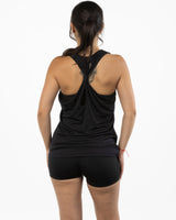 The Knot Back Tank - Black