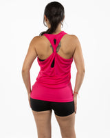 The Knot Back Tank - Hot Pink