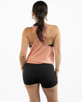 The Crop Muscle Racerback - Heather Sunset