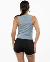 The Daily Crop Tank - Stonewash Denim