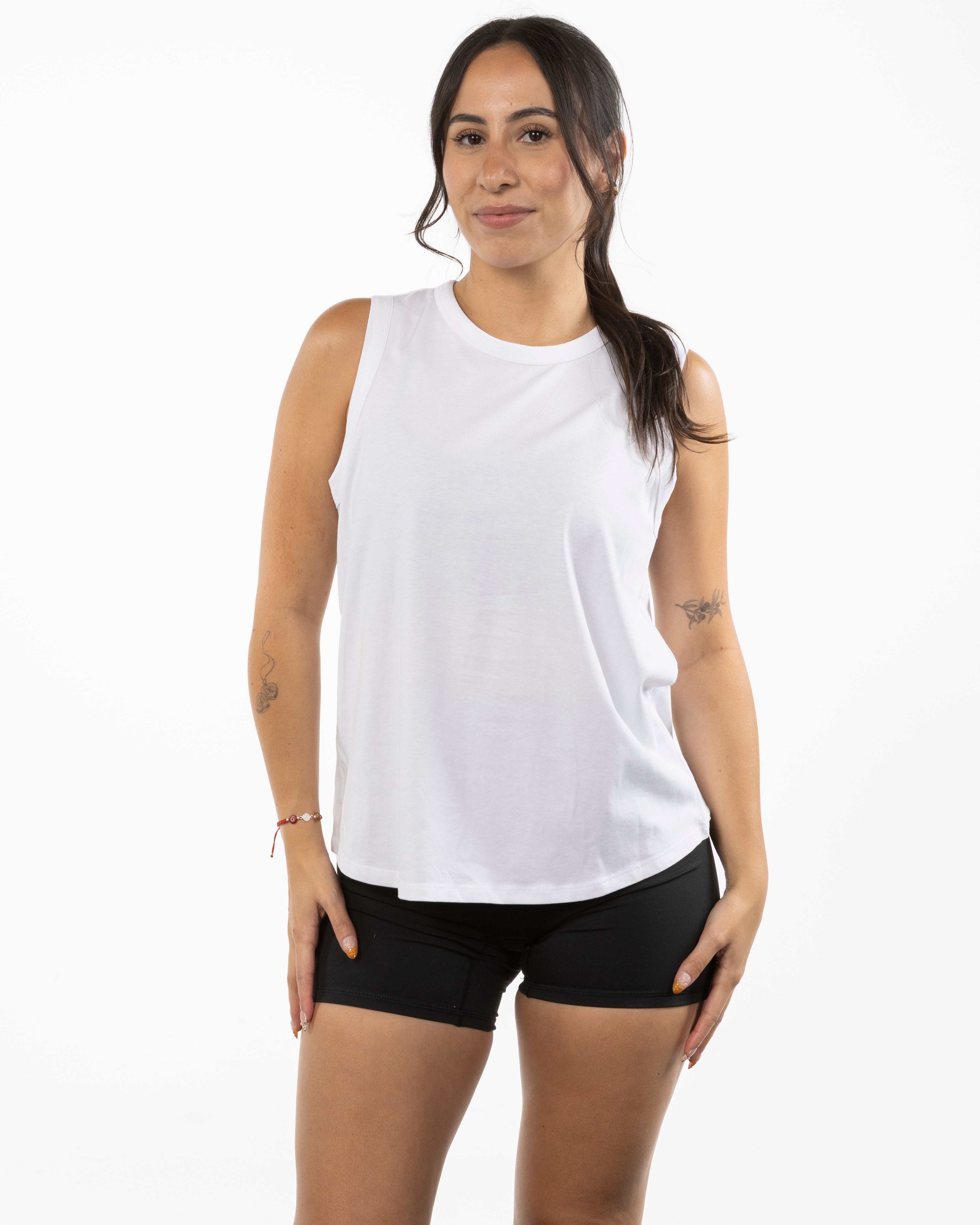 The Classic Full Length Tank - White