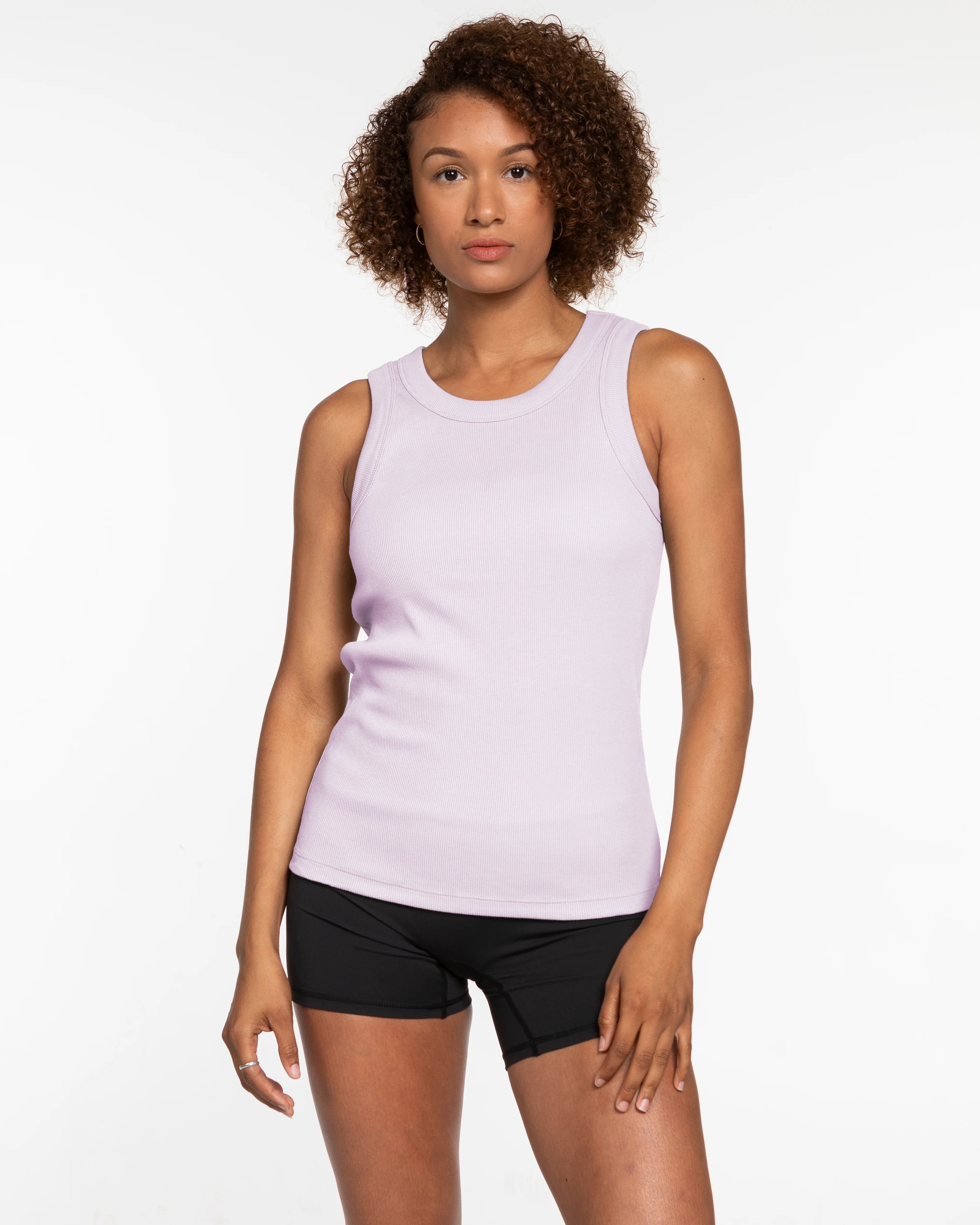 The Ribbed Full Length Tank - Orchid